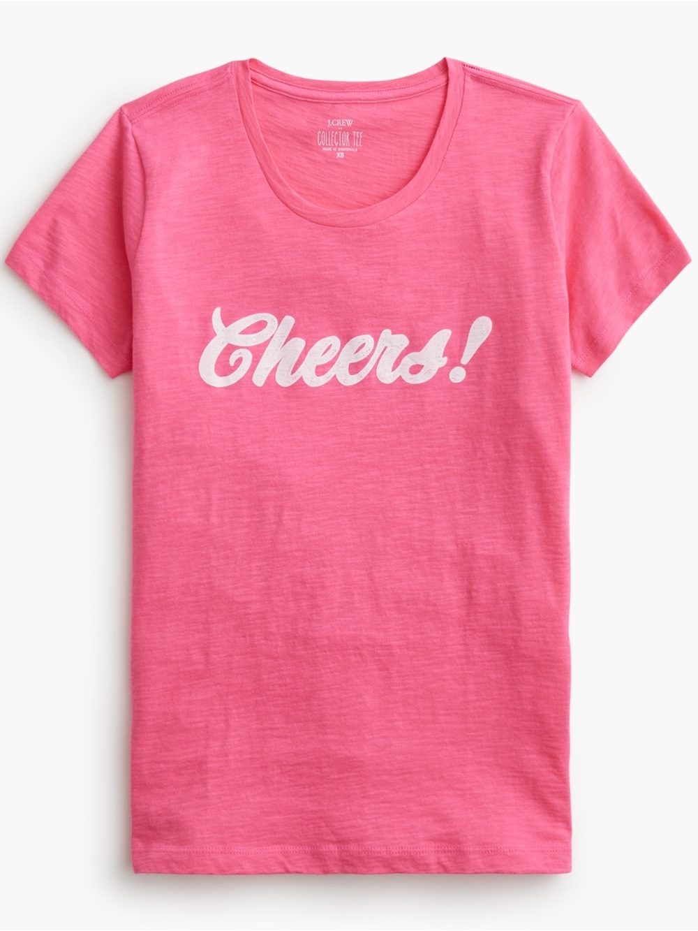J. Crew factory short sleeve collector tee pink Cheers size small